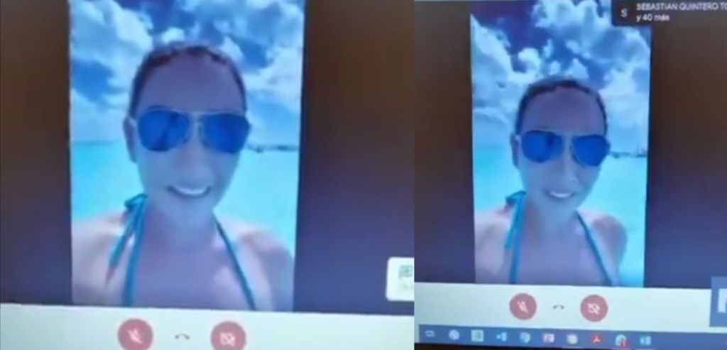 Uno studente appare in classe online da CANCUN